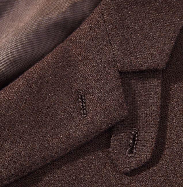 nwt $1595 ralph lauren black label chocolate brown tab-collar